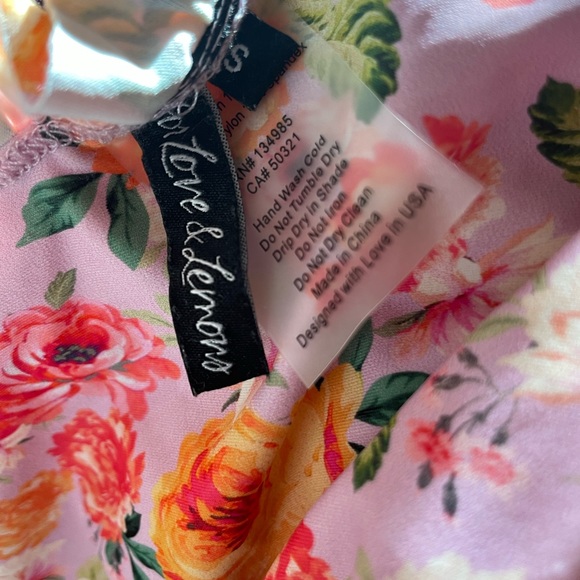 For Love and Lemons Augusta Pink and Orange Bikini Top And Bottom Size Small - Picture 6 of 9